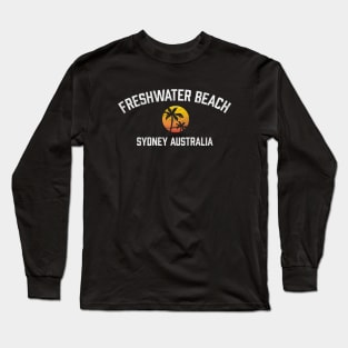 Freshwater Beach Sydney Australia NSW Sunset Palm Long Sleeve T-Shirt